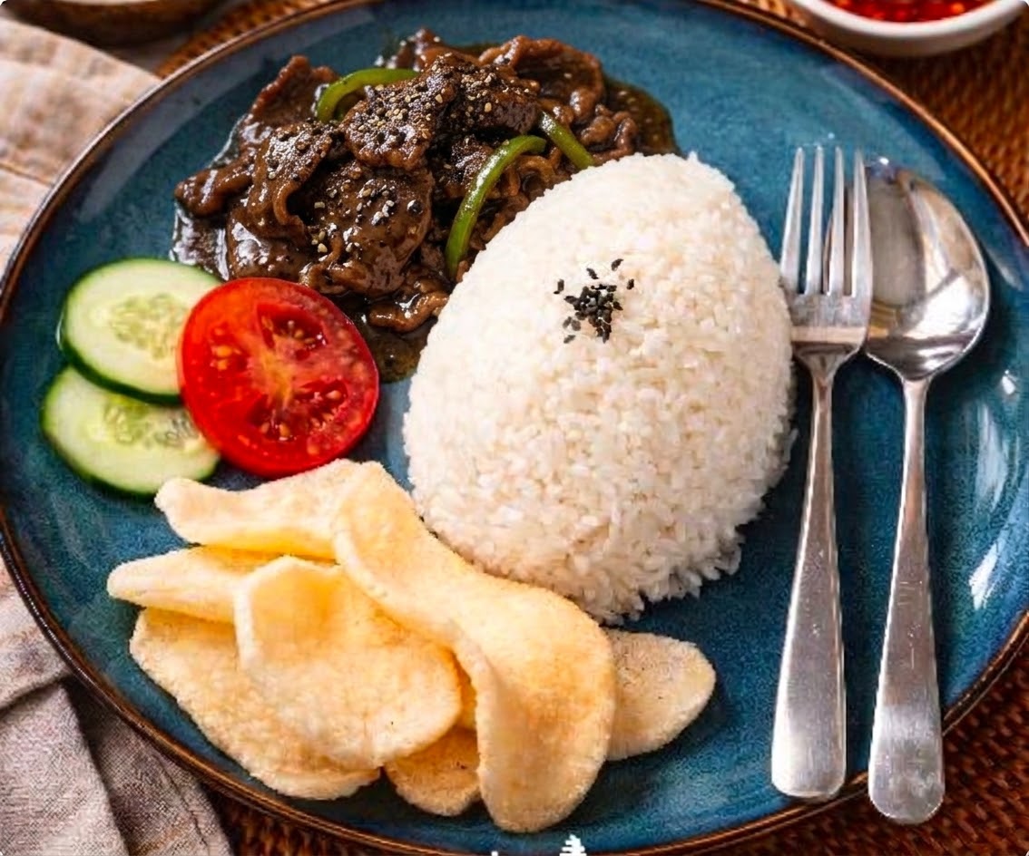 Beef Blackpaper Rice