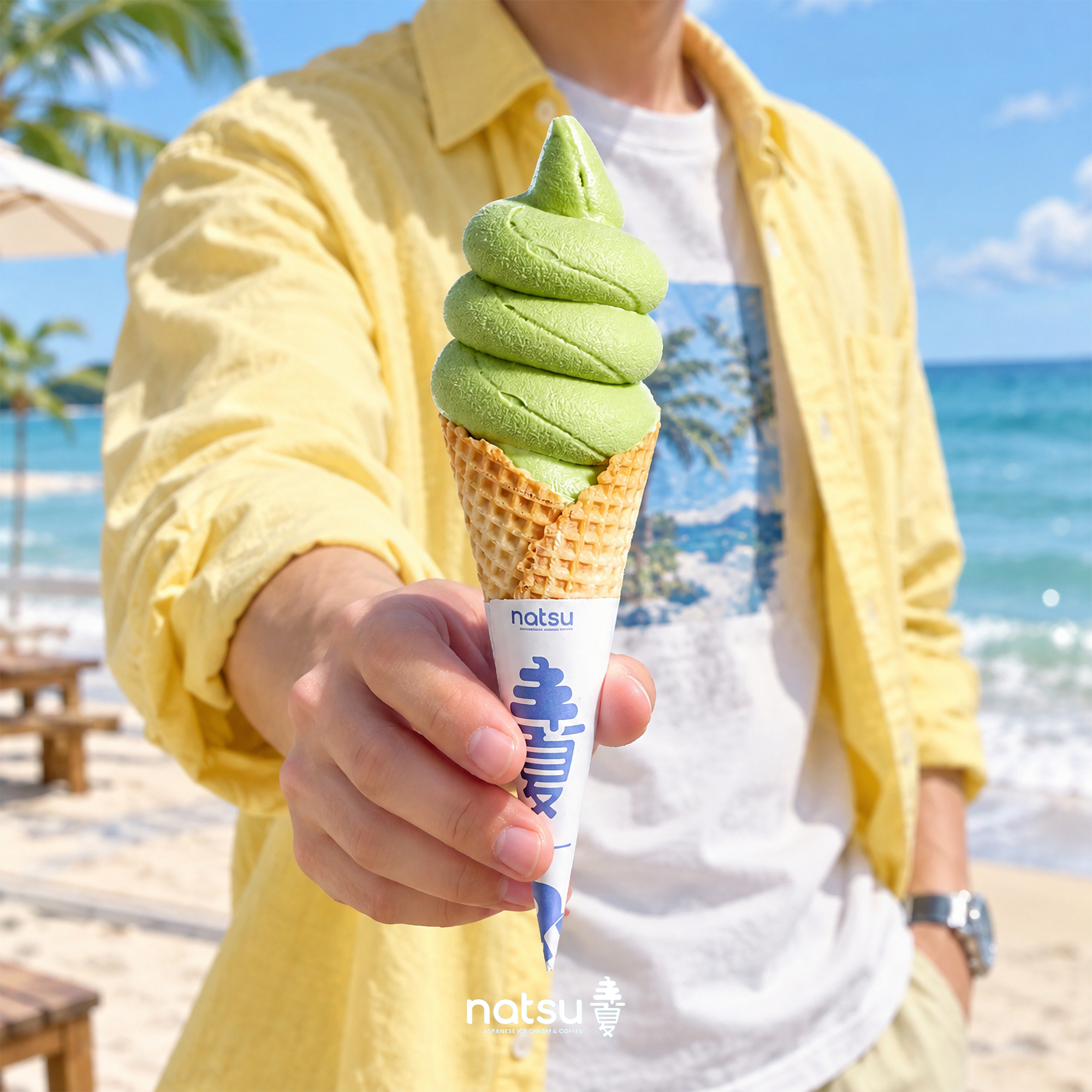 Hokkaido Ice Cream Matcha Cone