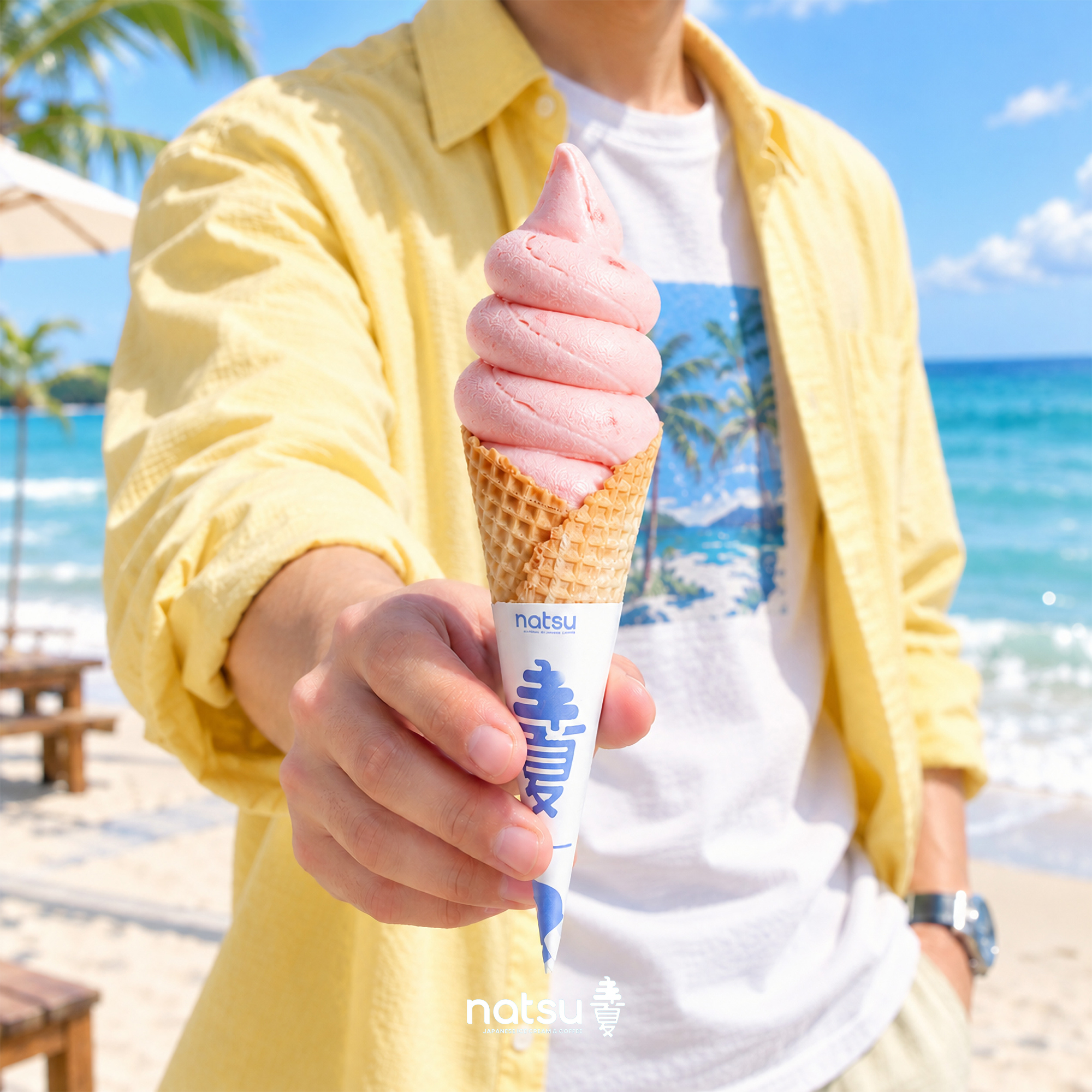 Hokkaido Ice Cream Strawberry Cone