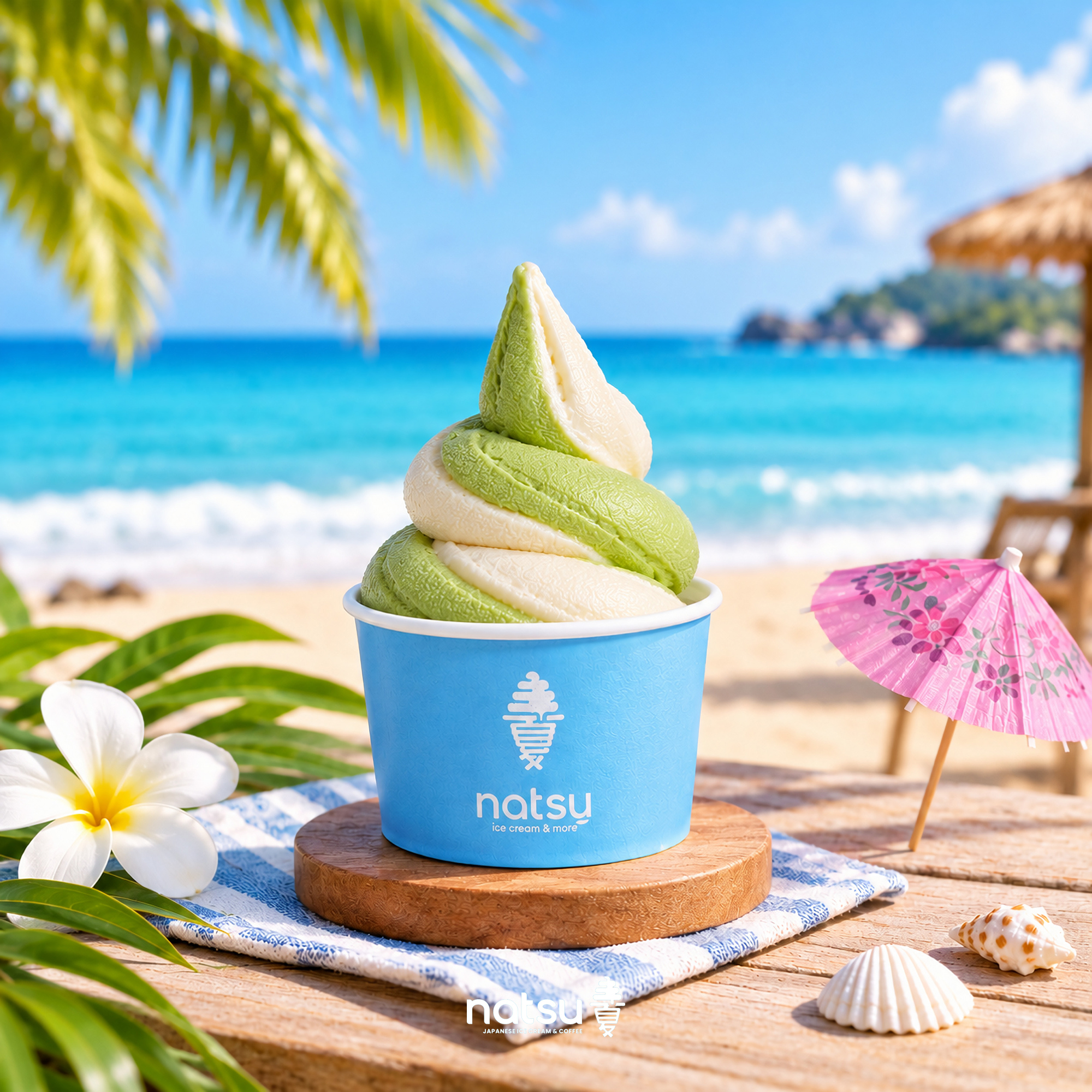 Hokkaido Ice Cream Mix Sundae (Vanilla x Matcha)